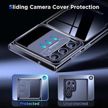 Load image into Gallery viewer, Simtect for Samsung Galaxy S23 Ultra Case with Camera Cover, [Military Drop Protection] [Snug Touch], Slim Protective Hard Back and Soft Edge Phone Case for Galaxy S23 Ultra Case 6.8 Inch- Clear_2600
