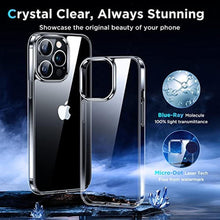 Load image into Gallery viewer, Simtect Ultra Clear Designed for iPhone 14 Pro Max Phone Case, [Non-Yellowing][10 FT Military Drop Protection] Slim Fit Yet Protective Shockproof Bumper with Airbag Case Cover 6.7 Inch- Crystal Clear, AClear_1541
