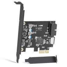 Load image into Gallery viewer, Sinefine PCIe x1 to USB 3.2 GEN1 5Gbp 19pin Front Panel Header (to Type-c Front Panel Header) + USB 3.0 20Pin Socket Expansion Card,Type-E Internal 20-pin Front Panel Connector, UP_1
