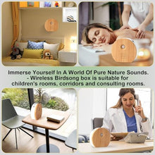 Load image into Gallery viewer, Singing Bird Box,White Noise Nature Sound Box with Motion Sensor Portable Birds Chirping with Timer,11 Soothing Songs,2 Playback Modes,Sound Box Containing Birdsong,Brook Whispering, Brown_502
