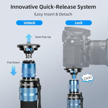 Load image into Gallery viewer, SIRUI AM-404FL Camera Monopod with Feet, 74.8 Inch Aluminum Video Monopod with Removable Base, Slim and Lightweight, Max Load 26.4lbs, 360Panorama Panning, 4-Section for Canon Nikon Sony_2193
