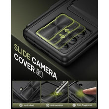 Load image into Gallery viewer, SIXBOX for Samsung Galaxy Z Fold 5 Case with Card Holder &amp; S Pen Holder &amp; Slide Lens Cover, Built-in Hinge Protection &amp; Screen Protector, Durable Sturdy Phone Cover Case for Galaxy Z Fold 5, Black, BlackS_8361
