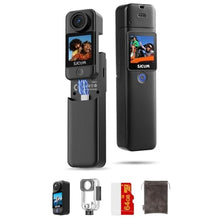 Load image into Gallery viewer, SJCAM C300 4K Travel Body Camera,64GB POV Camera &amp; Handheld Detachable Design, Vlogs for Content Creators YouTube Streaming,7Hour Power,Stabilization,Waterproof,Black_1
