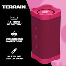 Load image into Gallery viewer, Skullcandy Wireless Terrain XT Bluetooth Speaker - IPX7 Waterproof Portable Terrain Speaker with Dual Custom Passive Radiators, 14 Hour Battery, Nylon Wrist Wrap, &amp; True Wireless Stereo (Pink)_2160
