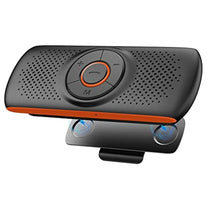 Load image into Gallery viewer, Skybess Bluetooth Car Speaker for Cellphone, Portable Bluetooth 5.3 Handsfree Speakerphone Wireless Music Player Car Kit with Visor Clip, Supports Siri &amp; Google Assistant | TF Card Play, BlackOrange_1
