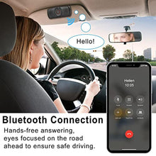 Load image into Gallery viewer, Skybess Bluetooth Car Speaker for Cellphone, Portable Bluetooth 5.3 Handsfree Speakerphone Wireless Music Player Car Kit with Visor Clip, Supports Siri &amp; Google Assistant | TF Card Play, BlackOrange_348
