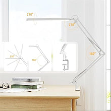 Load image into Gallery viewer, SKYLEO Led Desk Lamp - 31.5" Desk Light - 5 Color Modes X 11 Brightness Levels - Adjustable Swing Arm - Timmer &amp; Memory Function - 12W Study Lamp - White_6085
