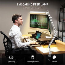 Load image into Gallery viewer, SKYLEO Led Desk Lamp - 31.5" Desk Light - 5 Color Modes X 11 Brightness Levels - Adjustable Swing Arm - Timmer &amp; Memory Function - 12W Study Lamp - White_6086
