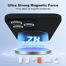 Load image into Gallery viewer, SKYLMW Designed for iPhone 15 Pro Case with Magnetic Invisible Stand Compatible with Mag-Safe Military Drop Tested Shockproof Silicone Phone Cases for Women Men 6.1'', Black_1746
