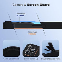 Load image into Gallery viewer, SKYLMW Designed for iPhone 15 Pro Case with Magnetic Invisible Stand Compatible with Mag-Safe Military Drop Tested Shockproof Silicone Phone Cases for Women Men 6.1'', Black_1747
