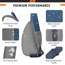 Load image into Gallery viewer, SKYSPER Sling Bag RFID Crossbody Sling Backpack Cross Body Shoulder Travel Bag Hiking Daypack for Women Men(Blue)_573
