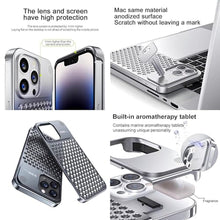 Load image into Gallery viewer, SLAKOP Compatible with iPhone 15 Pro/Pro Max Metal Case [Aviation Aluminum Alloy] Ultra-Thin Frameless Slim Lightweight Heat Dissipation Cooling Camera Cover Protective Cases (Silver,Pro Max)_8346
