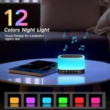 Load image into Gallery viewer, SleeZOO Sound Machine White Noise Machine with 25 Soothing Sounds 12 Colors Light with 10 Adjustable Levels 32 Adjustable Volumes 5 Timers Portable Sleep Machine for Adults Kids Baby (Black), Wood_592
