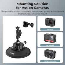 Load image into Gallery viewer, SMALLRIG 6" Suction Cup Mount with Ball Head Magic Arm, Camera Mount for DJI Osmo Action 6/5 Pro/4, for Insta360 x5, for Gopro 13/12, on Car Windshield or Window, Compatible with Action Cameras-5856B, Black_32

