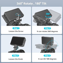 Load image into Gallery viewer, SmallRig Adjustable Camera Monitor Mount for ARRI-Style (Upgrade), 360 Swivel and 180 Tilt Monitor Holder Anti-Twist Support 5 and 7 Field Monitor, Black_6105
