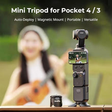 Load image into Gallery viewer, SMALLRIG Auto-Deploy Mini Tripod Magnetic Stand for DJI Osmo Pocket 4P/4/3, for Insta360 Luna Ultra, for Xtra Muse Tripod, w 1/4"-20 Screw, Aluminum Compact Travel Vlog Action Camera Accessories -6083, Black_297
