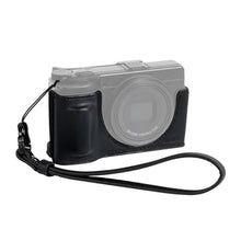 Load image into Gallery viewer, SMALLRIG GR IV/GR III Series Genuine Leather Case Kit, Camera Case for RICOH GR IV/GR IV HDF/GR IV Monochrome/GR III/GR IIIx, Vintage Half-Body Shell, Wrist Strap, Black_1
