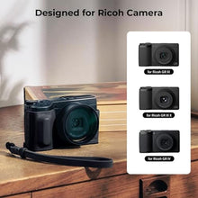 Load image into Gallery viewer, SMALLRIG GR IV/GR III Series Genuine Leather Case Kit, Camera Case for RICOH GR IV/GR IV HDF/GR IV Monochrome/GR III/GR IIIx, Vintage Half-Body Shell, Wrist Strap, Black_764
