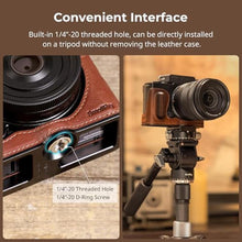 Load image into Gallery viewer, SMALLRIG Half Leather Case for Panasonic LUMIX S9 - Vintage Style Camera Case with Aluminum Frame and Wooden Grip - 1/4"-20 Threaded Hole, Black_64
