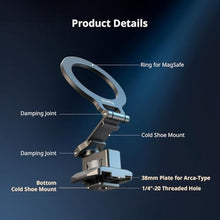 Load image into Gallery viewer, SMALLRIG Metal Phone Mount with Baseplate for Arca-Standard, Compatible for DJI RS 4 Mini, Smartphone Support with Cold Shoe Mount, Phone Tripod Mount for iPhone 17/16/15 Series etc. - 5339_4287
