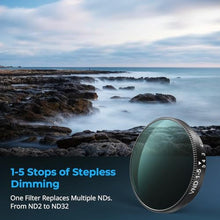 Load image into Gallery viewer, SmallRig Nano VND 1-5 Stop Filter for DJI Osmo Nano, Variable ND2-ND32 Filter, Adjustable ND Filters, Made of Multicoated HD Optical Glass, Includes Storage Case_18
