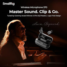 Load image into Gallery viewer, SMALLRIG S70-C2 Wireless Mic (2 TX + 1 RX + Charging Case) - Black_207

