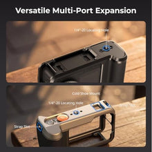 Load image into Gallery viewer, SMALLRIG Street Grip Kit for DJI Osmo Action 6, Aluminum Cage with Cold Shoe, Shoulder Strap, Lens Protection Ring, Protective Frame with 1/4"-20 Locating Holes, for Street Photography - 5891, BlackwithSilverAccents_363
