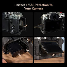 Load image into Gallery viewer, SMALLRIG X-T5 Half Case with Wrist Strap and Shutter Button, Retro Style Leather Camera Case with Aluminum Baseplate, X-T5 Camera Case Cover for FUJIFILM X-T5-3927, Brown_313
