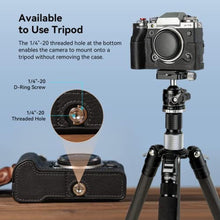 Load image into Gallery viewer, SMALLRIG X-T5 Half Case with Wrist Strap and Shutter Button, Retro Style Leather Camera Case with Aluminum Baseplate, X-T5 Camera Case Cover for FUJIFILM X-T5-3927, Brown_315
