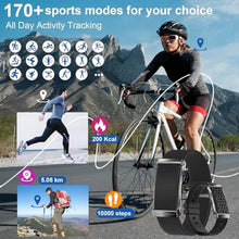 Load image into Gallery viewer, Smart Bracelet for Women and Men, Health Fitness Trackers with Heart Rate, Sleep Monitor, Blood Oxygen/Stress/Calorie/Step Tracker, Bracelet Smart Band, Health Tracker Fitness Bands,170+ Sports Modes, Black_1977
