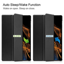 Load image into Gallery viewer, Smart Case for Galaxy Tab S10 Ultra, Ratesell Lightweight Trifold Stand Smart Case Cover with Auto Wake/Sleep for Samsung Galaxy Tab S10 Ultra 2024/ S9 Ultra 2023/ S8 Ultra 2022 14.6 Inch Black_2063
