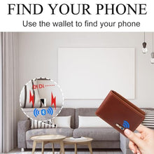 Load image into Gallery viewer, SMART CC Men Wallet with Tracker Work with iOS&amp;Android, Wallet Tracker with large capacity Genuine Leather Wallet, Fathers Day Gift, black_4
