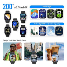 Load image into Gallery viewer, Smart Watch (Answer/Make Call), 2.1" Curved AMOLED Screen Smartwatch for Men Women, Activity Trackers with 150+ Sport Modes/Heart Rate/Sleep/SpO2 Monitor,5ATM Waterproof, Android and iOS Compatible, Black_875
