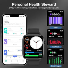 Load image into Gallery viewer, Smart Watch for Men - 1.90" HD Touch Screen Smartwatch, Bluetooth Call, Fitness Tracker with 120+ Sport Modes, Heart Rate &amp; Sleep Monitor, IP68 Waterproof Smart Watches for Android &amp; iPhone, Black_4673
