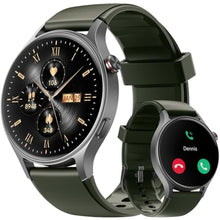 Load image into Gallery viewer, Smart Watch for Men Women, Answer/Make Call, AMOLED Ultra-Clear Screen Activity Trackers with Heart Rate/Sleep/SpO2 Monitor, Smartwatch for iPhone/Samsung/Android, 110+ Sport Modes, 3ATM Waterproof, ArmyGreen_1
