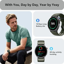 Load image into Gallery viewer, Smart Watch for Men Women, Answer/Make Call, AMOLED Ultra-Clear Screen Activity Trackers with Heart Rate/Sleep/SpO2 Monitor, Smartwatch for iPhone/Samsung/Android, 110+ Sport Modes, 3ATM Waterproof, ArmyGreen_1811
