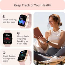 Load image into Gallery viewer, Smart Watch for Women, Alexa Built-in, 1.8" Touch Screen Fitness Tracker, Make/Answer Calls, Heart Rate/Sleep/SpO2 Monitor, Pedometer, IP68 Waterproof Watches for Android iPhone, 101+ Sport Modes, Pink_2163
