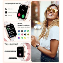 Load image into Gallery viewer, Smart Watch for Women(Answer/Make Calls),1.83"HD Screen,24/7 Heart Rate/Spo2/Sleep/ Monitor Pedometer,Fitness Tracker with 120+ Sports Modes,IP68 Waterproof,Compatible with iPhone/Android2 Bands_1106
