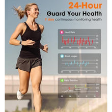 Load image into Gallery viewer, Smart Watch for Women(Answer/Make Calls),1.83"HD Screen,24/7 Heart Rate/Spo2/Sleep/ Monitor Pedometer,Fitness Tracker with 120+ Sports Modes,IP68 Waterproof,Compatible with iPhone/Android2 Bands_1107
