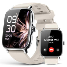 Load image into Gallery viewer, Smart Watch for Women Men- Answer/Make Call, 2025 IP68 Waterproof Fitness Step Sleep Tracker Watch with Monitor Activity Counter Smartwatch for Andriod iPhone iOS Samsung Compatible, PolishedSilverCasewStarlightBand_1
