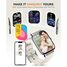 Load image into Gallery viewer, Smart Watch for Women Men- Answer/Make Call, 2025 IP68 Waterproof Fitness Step Sleep Tracker Watch with Monitor Activity Counter Smartwatch for Andriod iPhone iOS Samsung Compatible, PolishedSilverCasewStarlightBand_1818
