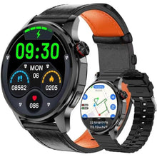 Load image into Gallery viewer, Smart Watch, GPS &amp; Free Maps, AI, Bluetooth Call &amp; Text, Health, Sleep &amp; Fitness Tracker, 100+ Sport Modes, Waterproof, Long Battery Life, Waterproof, Compass, Barometer, 2 Bands Smartwatch for Men, Black_1
