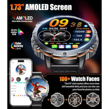 Load image into Gallery viewer, Smart Watches for Men with 900mAh(60+Standby),1.73" AMOLED Reloj Inteligente para Hombre with Bluetooth Call,110+ Sports Mode Fitness Tracker/Heart Rate Sleep Health Monitor/Android iOS Smart watch, BlackBlack_483
