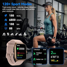 Load image into Gallery viewer, Smart Watches for Men Women with Alexa Built-in, Bluetooth Call, 1.85" HD Touchscreen, 120+ Sport Modes, IP68 Waterproof, 7-Day Battery, 24/7 Heart Rate &amp; Sleep Monitor for Android iPhone (Pink)_233
