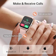 Load image into Gallery viewer, Smart Watches for Women with Alexa &amp; Bluetooth Call,1.85" HD Screen Fitness Tracker,30-Day Battery, Heart Rate/Sleep/SpO2 Monitor,100+ Sports Modes,2ATM Waterproof Smartwatch for Android iPhone(Pink)_173

