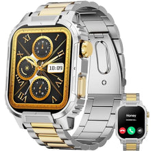 Load image into Gallery viewer, Smartwatch for Men Women(Answer/Make Calls),2.02" Military Fitness Watch with Heart Rate Blood Oxygen Sleep Monitor Pedometer,123+ Sports Modes,IP68 Waterproof,Smart Watch for Android iOS (Silver)_1
