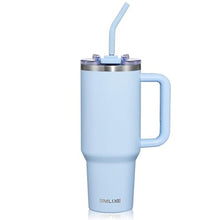 Load image into Gallery viewer, SMLIXE 40 oz Tumbler with Handle and Straw Lid,Insulated Reusable Stainless Steel Water Bottle Travel MugCupholder Friendly Double Wall Vacuum Sealed Cup (Sky Blue), SkyBlue_1
