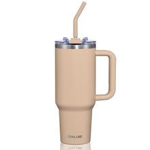 Load image into Gallery viewer, SMLIXE 40 oz Tumbler with Handle and Straw Lid,Insulated Reusable Stainless Steel Water Bottle Travel MugCupholder Friendly Double Wall Vacuum Sealed Cup (Mocha)_1
