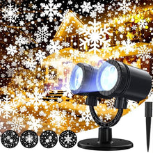 Load image into Gallery viewer, Snowflake Projector Lights Outdoor, Upgrade 2.0 HD Dynamic Christmas Projector Lights Outdoor, IP65 Waterproof Snow Projection Light for Xmas, Holiday, Wedding, Party, Home, Garden Landscape (2 in 1)_1
