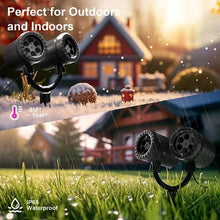 Load image into Gallery viewer, Snowflake Projector Lights Outdoor, Upgrade 2.0 HD Dynamic Christmas Projector Lights Outdoor, IP65 Waterproof Snow Projection Light for Xmas, Holiday, Wedding, Party, Home, Garden Landscape (2 in 1)_1905
